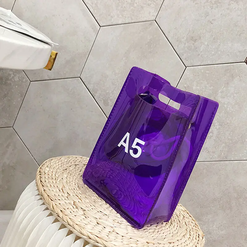 Women Jelly Candy Clear Transparent Handbag Wallet Tote Shoulder Bags Beach Bag | Багаж и сумки