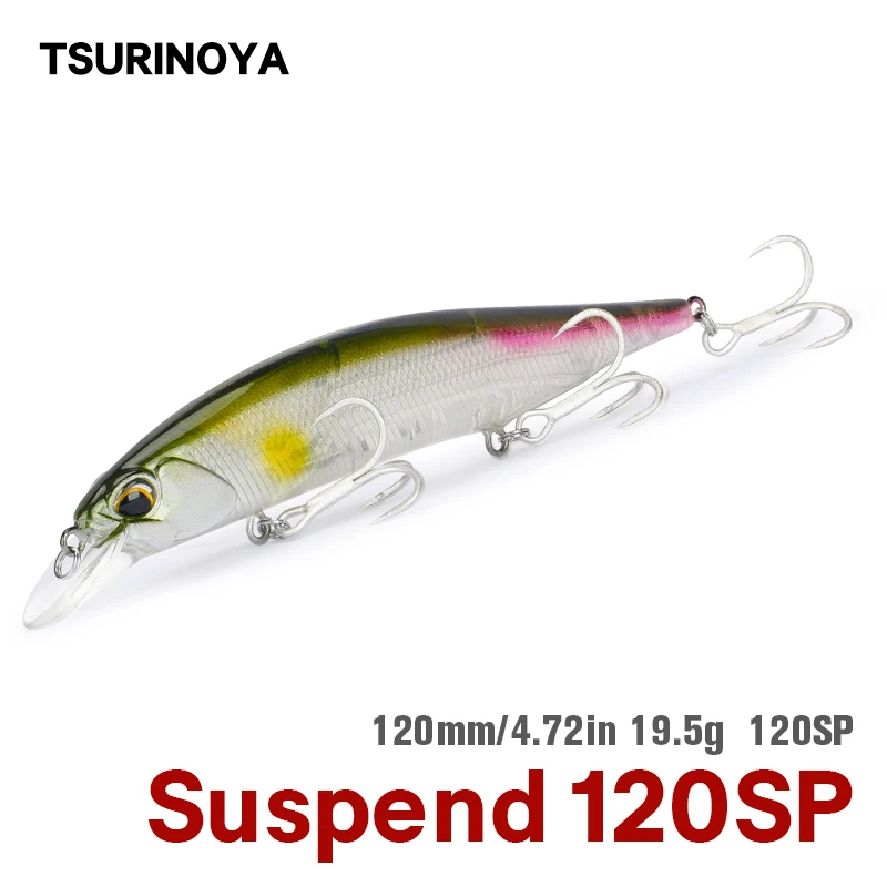 TSURINOYA подвесная приманка в форме гольяна DW51 120 мм 19 5 г длинная блесна с крючком