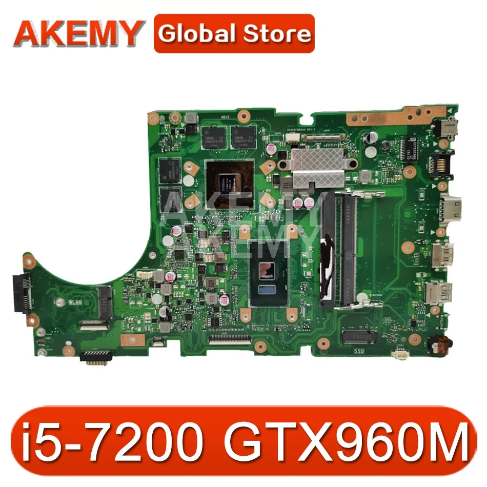 

Akemy New X756UWK i5-7200U GTX960M Motherboard For ASUS X756UW X756UQK X756UQ X756UR X756UWK X756UXM Laotop Motherboard
