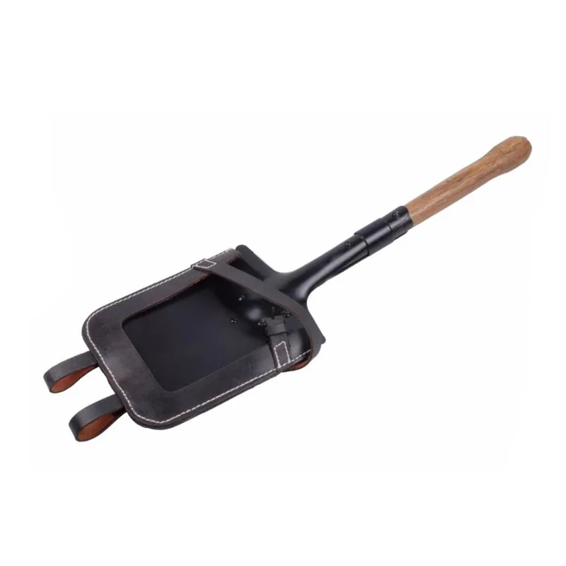 Немецкая плоская Лопатка и кожаный чехол для переноски WW2|Реквизит костюмов| |