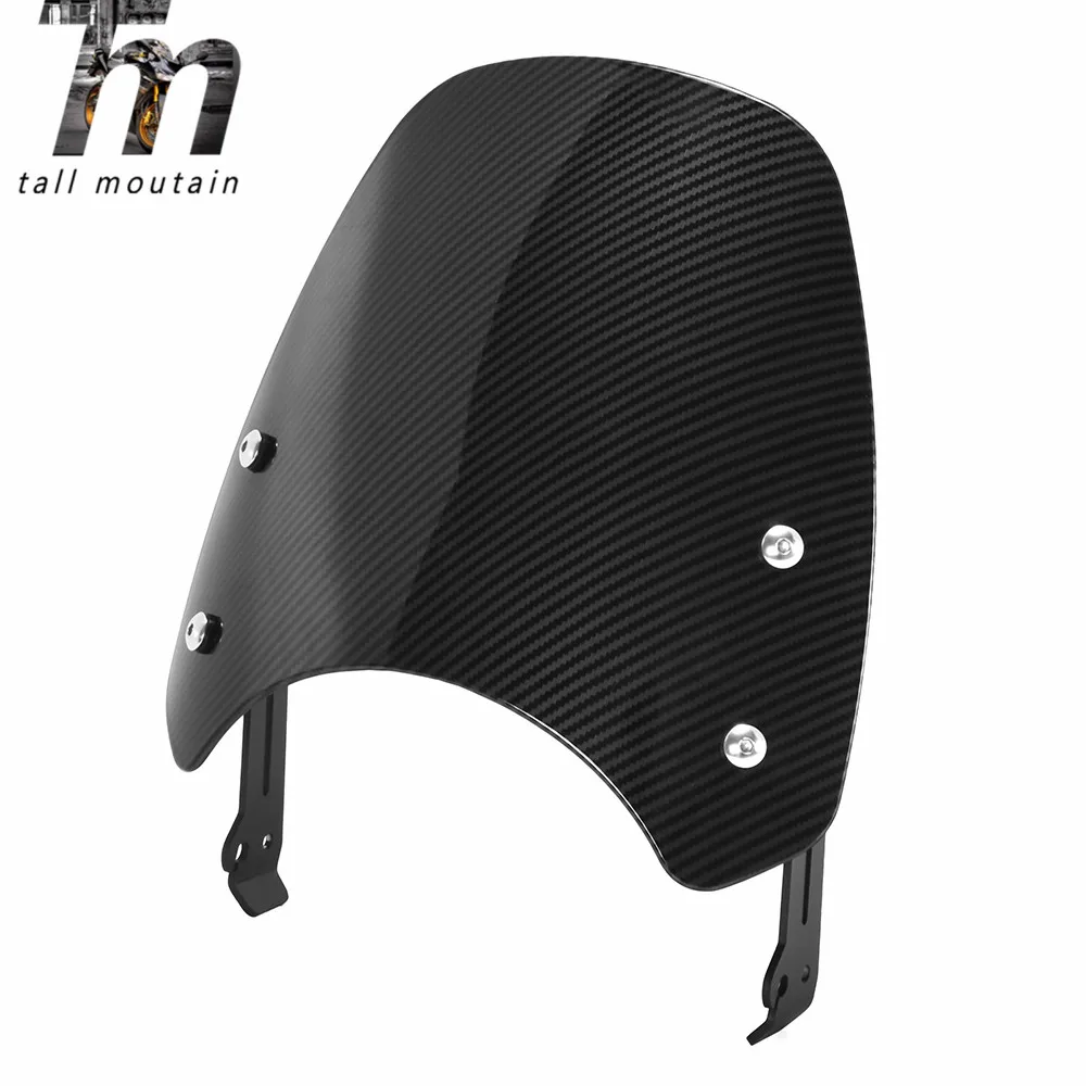 

For Ducati Scrambler 2015 2016 2017 2018 2019 Motorcycle Windshield Windscreen Wind Deflectors with Bracket Flyscreen Carbon