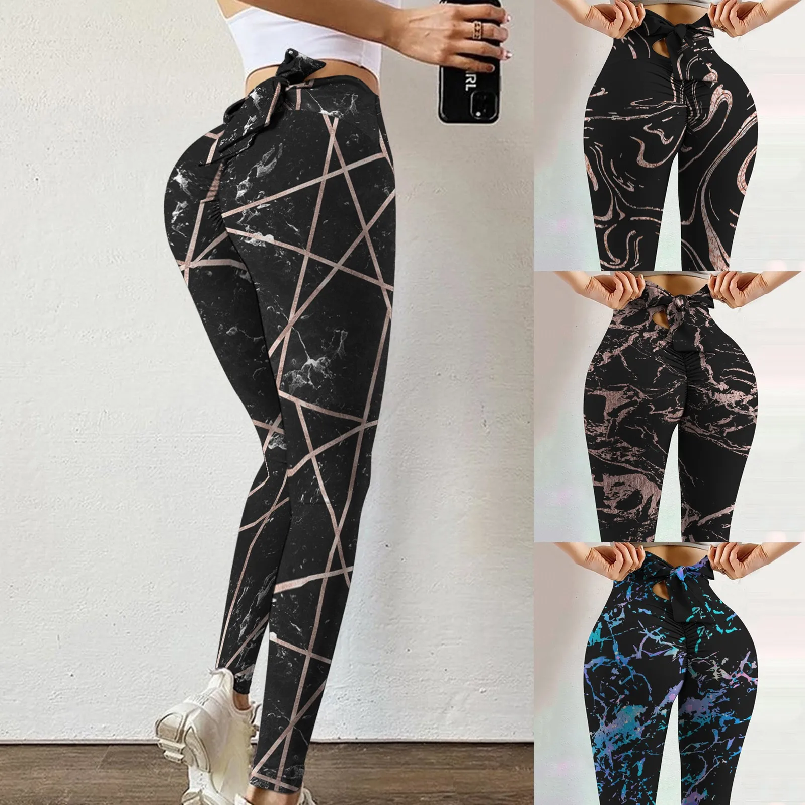 

Women Fashionable Yoga Pants High Waist Hip Lifting Slim And Sweat Pant For Ladies споѬивнй косм женск