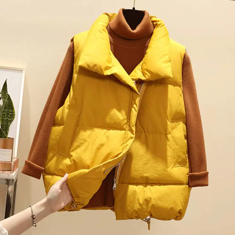 Зимняя женская куртка Теплый Женский жилет хлопковые парки короткий пуховой с