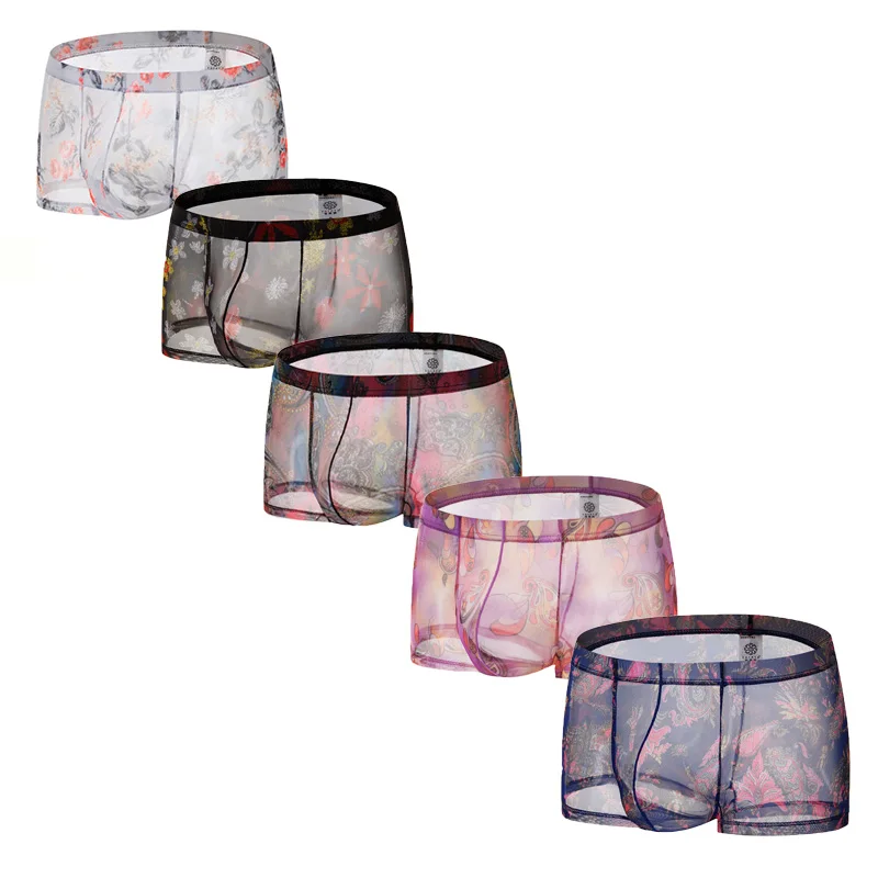 4 шт./компл. сексуальные трусы боксеры для геев короткое нижнее белье эротическое