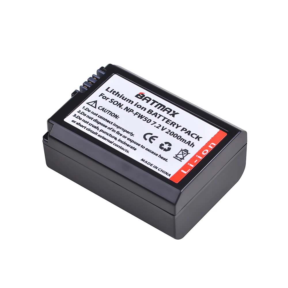 

NP-FW50 2000mAh NP FW50 rechargeable Camera Battery for Sony Alpha a6500 a6300 a6000 a5000 a3000 NEX-3 a7R
