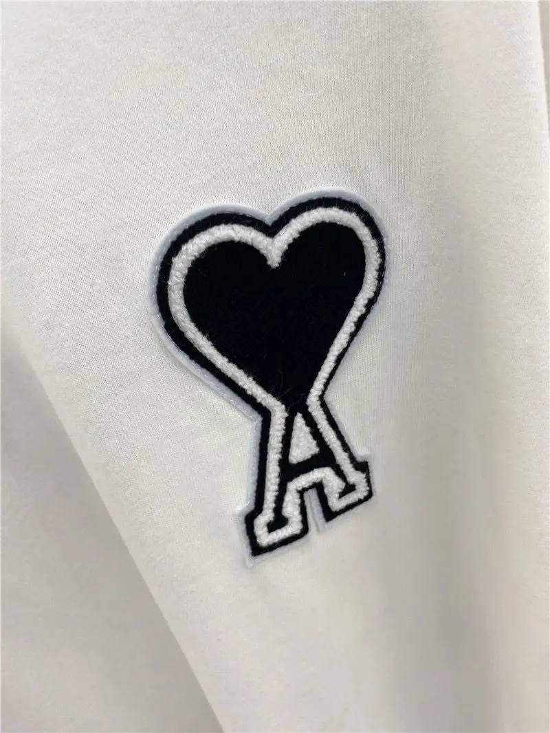 

2021 Summer new AMI Alexandre matiuss Cotton Candy Colors T Shirt Summer Women Loose Solid Tee Shirt Female Short Sleeve O-