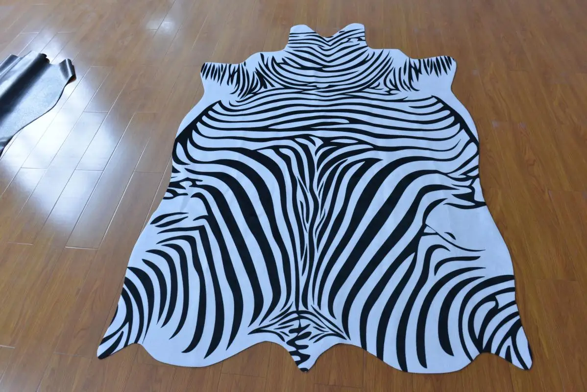 Черный коврик из воловьей кожи с леопардовым принтом тигра для дома животными