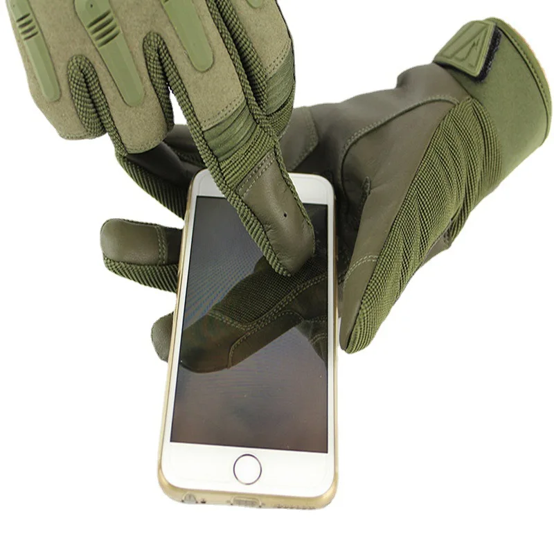 

Sports Full Finger Protective Riding Gloves Outdoor Non-Slip Motorbike Gloves Wear-Resistant Touch Screen Tactical Gloves