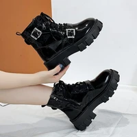 candy colors woman boots platform leather autumn fashion military shoes 2022 designers hot