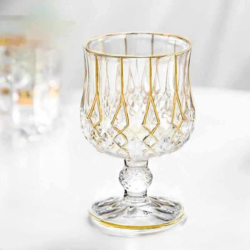 

Crystal glass gold-plated whiskey glass spirit glass bar beer glass European luxury style a variety of boutique water glasses