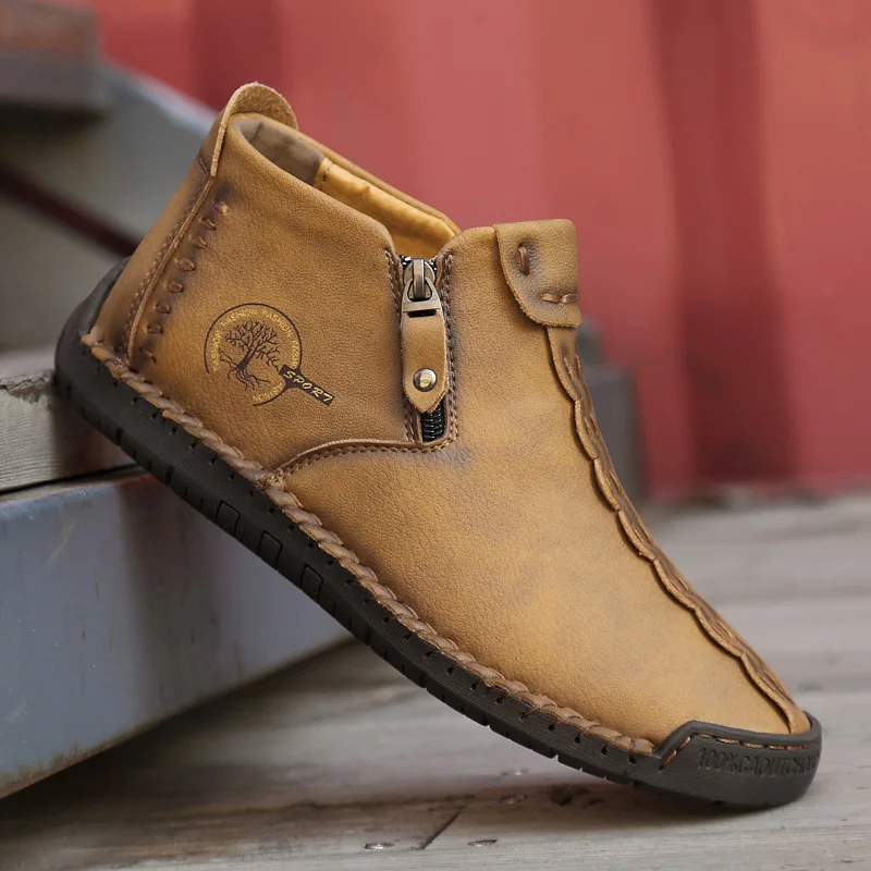 

New 2021 Casual Sneakers Men Shoes Driving Comfortable Quality Leather Shoes Men Loafers Hot Sale Moccasins Tooling Shoes