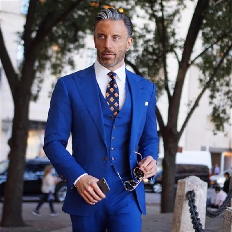 Последний дизайн пальто брюки фиолетовый розовый мужской костюм Slim Fit смокинг жениха 3 шт на заказ свадебные костюмы пиджак для костюма Masculino - Цвет: Picture style 28
