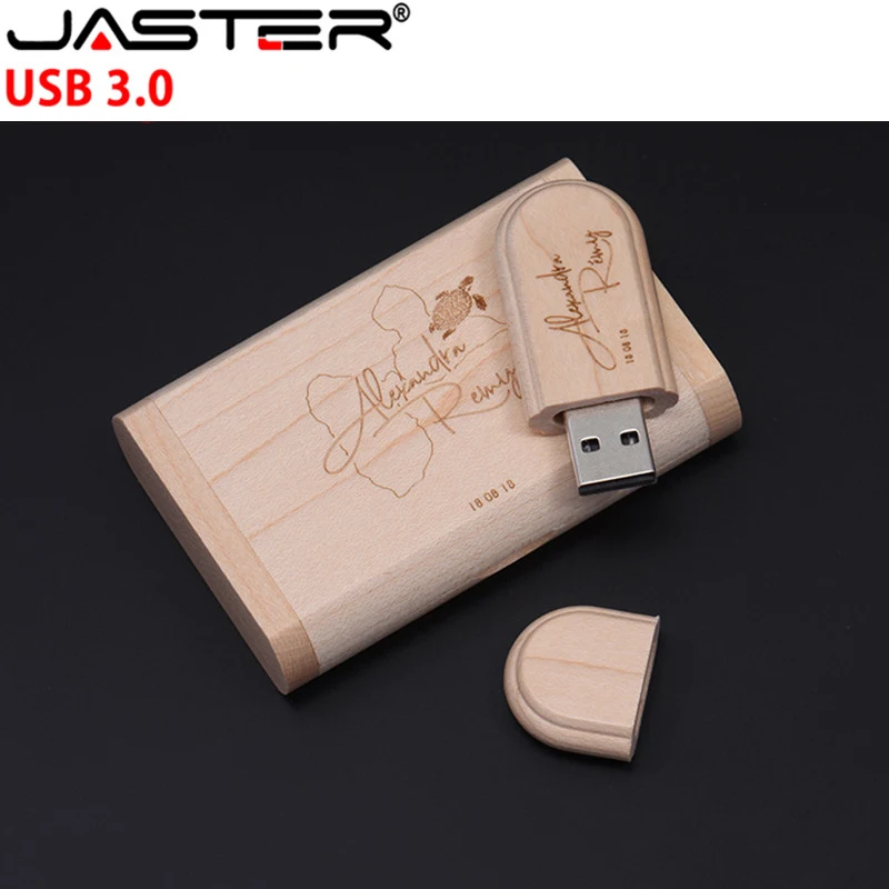JASTER USB 3 0 с логотипом на заказ деревянный высокоскоростной usb + флип бокс флеш