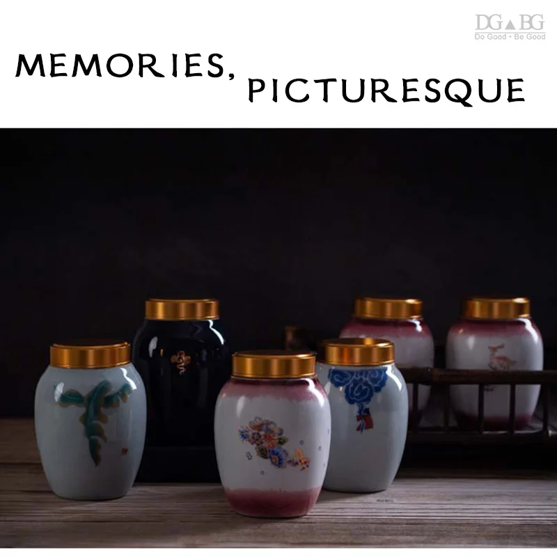 Керамика s пепел урны кремации похорон Matel крышка погребальные в домашних