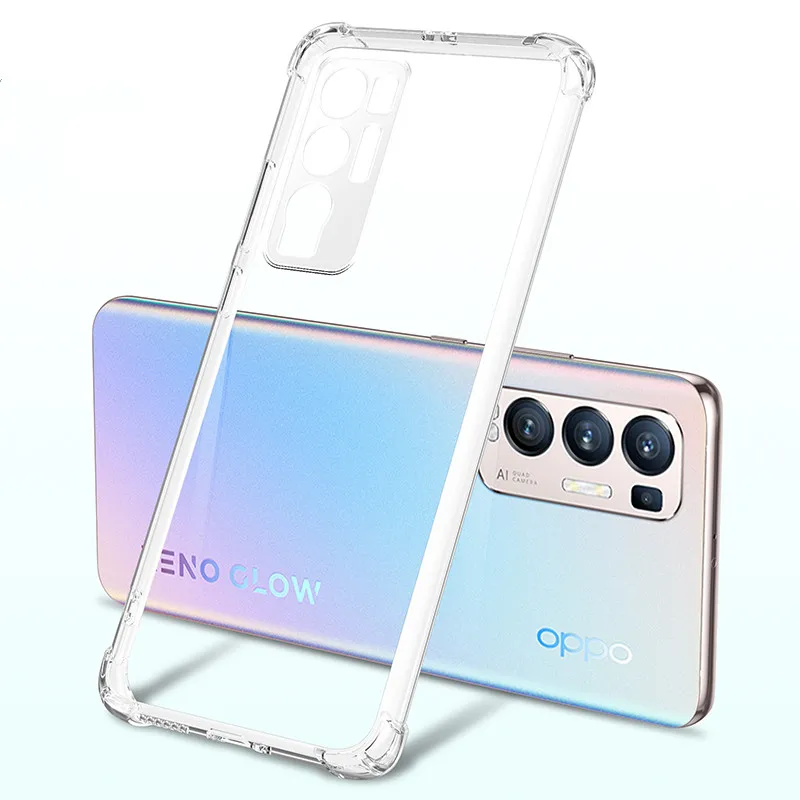 

Airbag Plating Soft Case For OPPO Find X3 Neo X3 Lite Case Transparent Silicone TPU Back Shockproof Cover For OPPO Find X3 Pro