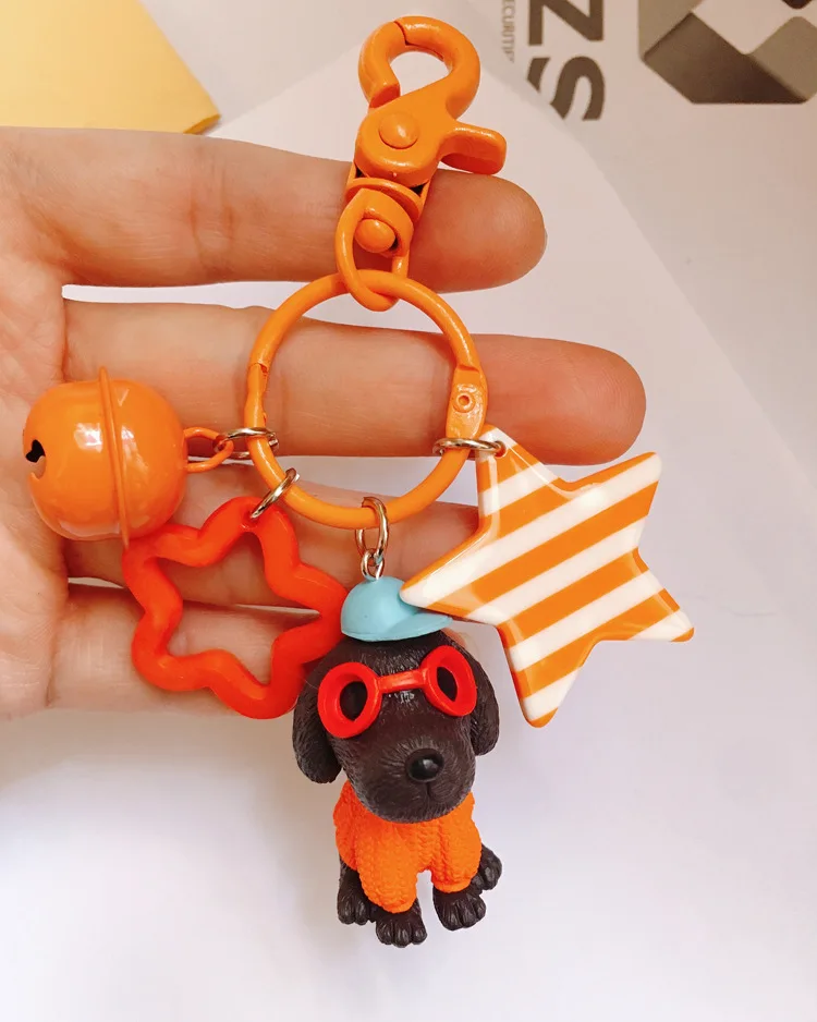 

New Personality Creative Keychains Male And Female Dog Pendant Accessories Key Chain Mobile Phone Pendant Bag Hanging Key Ring