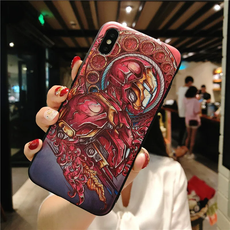 6 Для iPhone 11 Pro 7 8 6s Marvel hero Мстители чехол для телефона для iPhone 11 Pro Max X XS 6 6s 7 8 Plus Мягкий силиконовый чехол - Цвет: 6