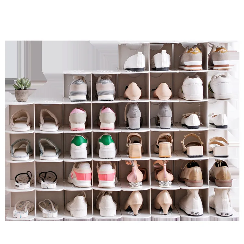 

Multi-layer Shoe Rack Home Space-saving Dormitory Women's Shoes Holder Plastic Shoe storage Box Door Shoe Cabinet Shoes Organize