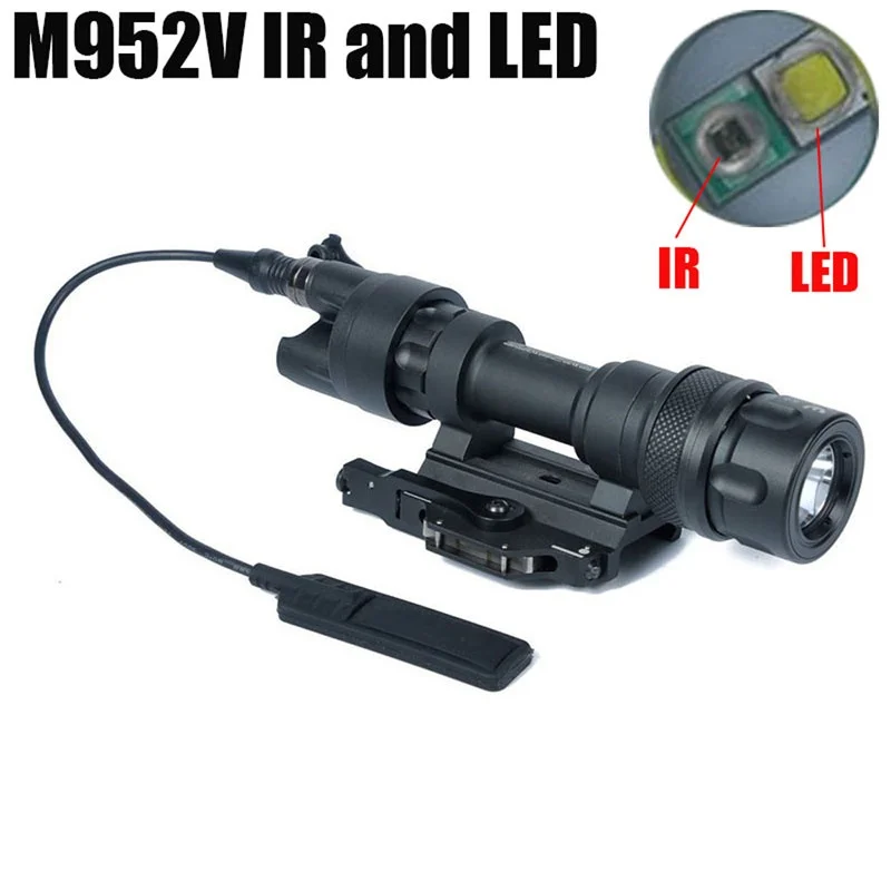 Tactical M952V IR LED Scout Light Gun Flashlight Softair Lamp Rifle Lanterna Shooting Hunting Weapon Lights Airsoft Armas | Спорт и