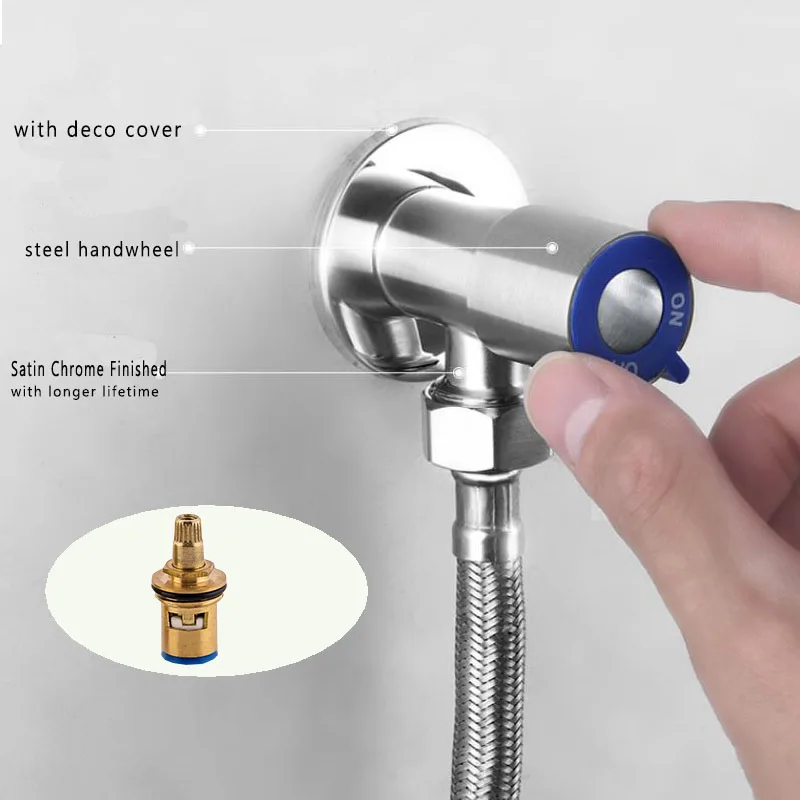 Клапан заливочный из нержавеющей стали 1/2 дюйма 90 градусов для унитаза|Впускные