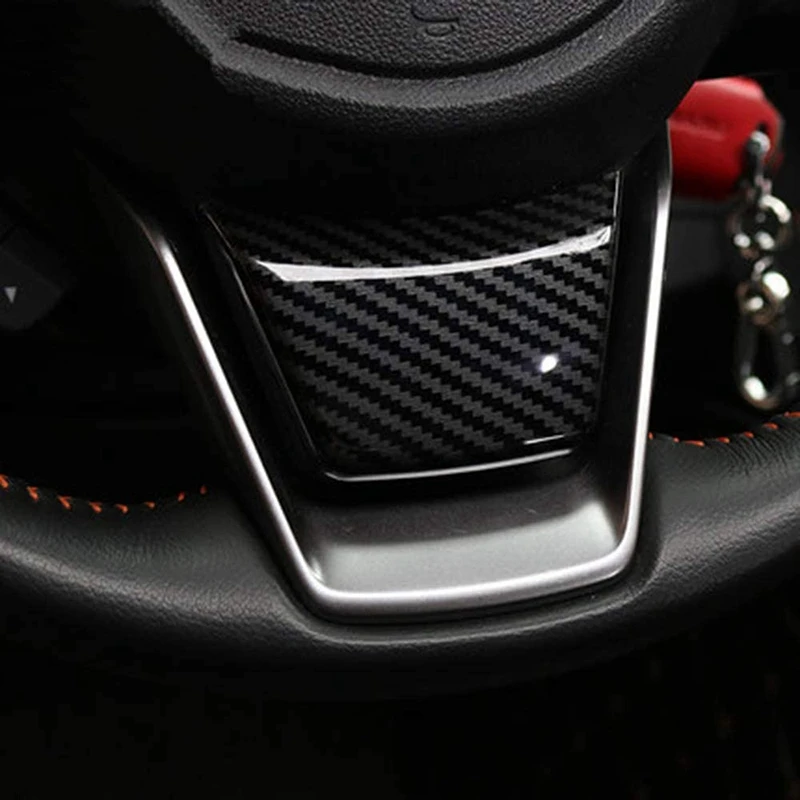 

Car Steering Wheel Cover Decoration Sticker Decor with Carbon Fiber Look Interior Gear Shift Box Panel Cover Trim