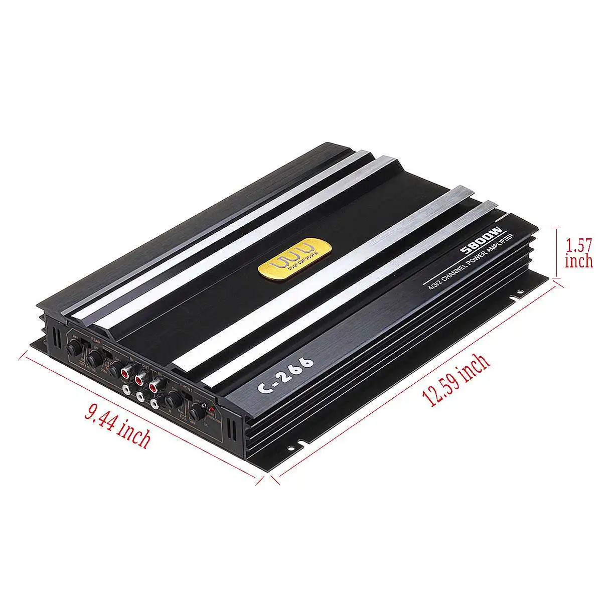 

5800W 4 Channel 3D Stereo Amplifier Car Audio Bass Speaker Aluminium Alloy Vehicle Amplifier for Cars Power Amplifier Subwoofer
