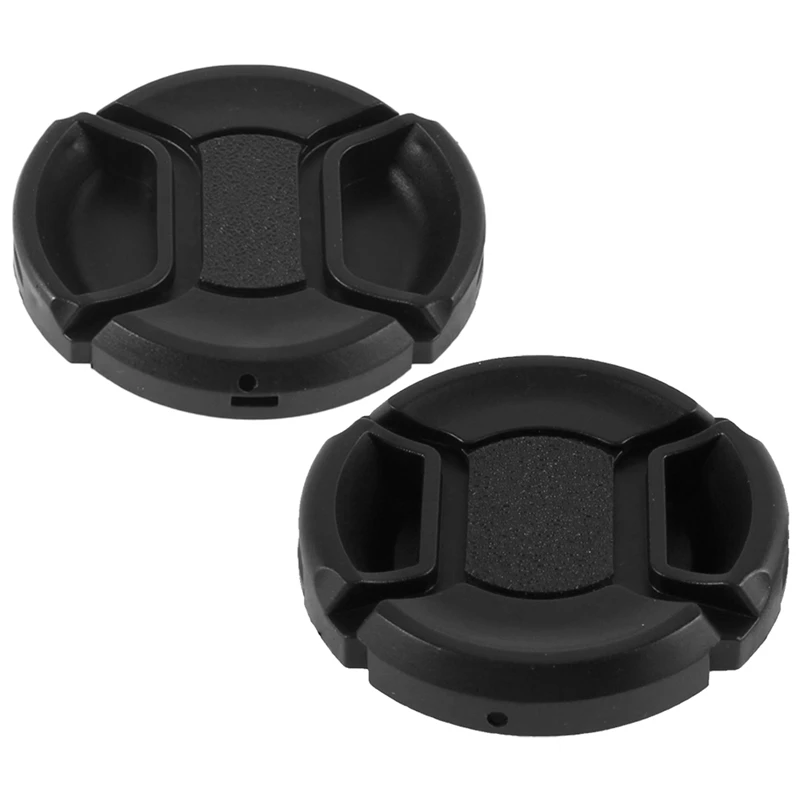 

2X Universal 46Mm /37Mm Center Pinch Front Lens Cap For DSLR Camera