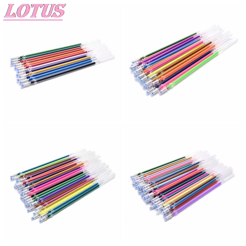 

12/24/36/48 Colors/set Glitter Gel Pen Refills Flash Ballpoint Highlight Refill Color Painting Pen Drawing Color Pen