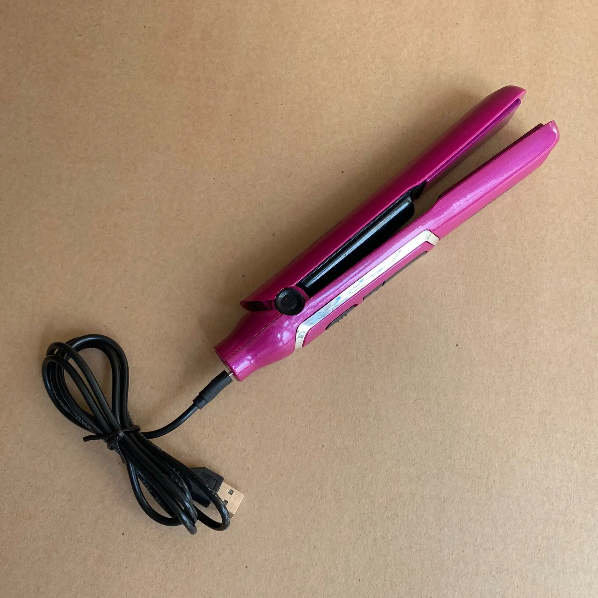 Беспроводная завивка для волос, заряжаемая через USB, выпрямитель бантиков, выпрямитель для волос двойного назначения, железные щипцы, мини-выпрямитель для волос для женщин.
