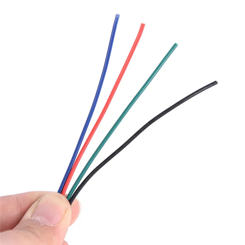 

1m 5m 10m 4 PIN RGB Led wire cable LED RGB cable Extension Wire Cord For RGB 3528 5050 5630 7020 LED Strip Light