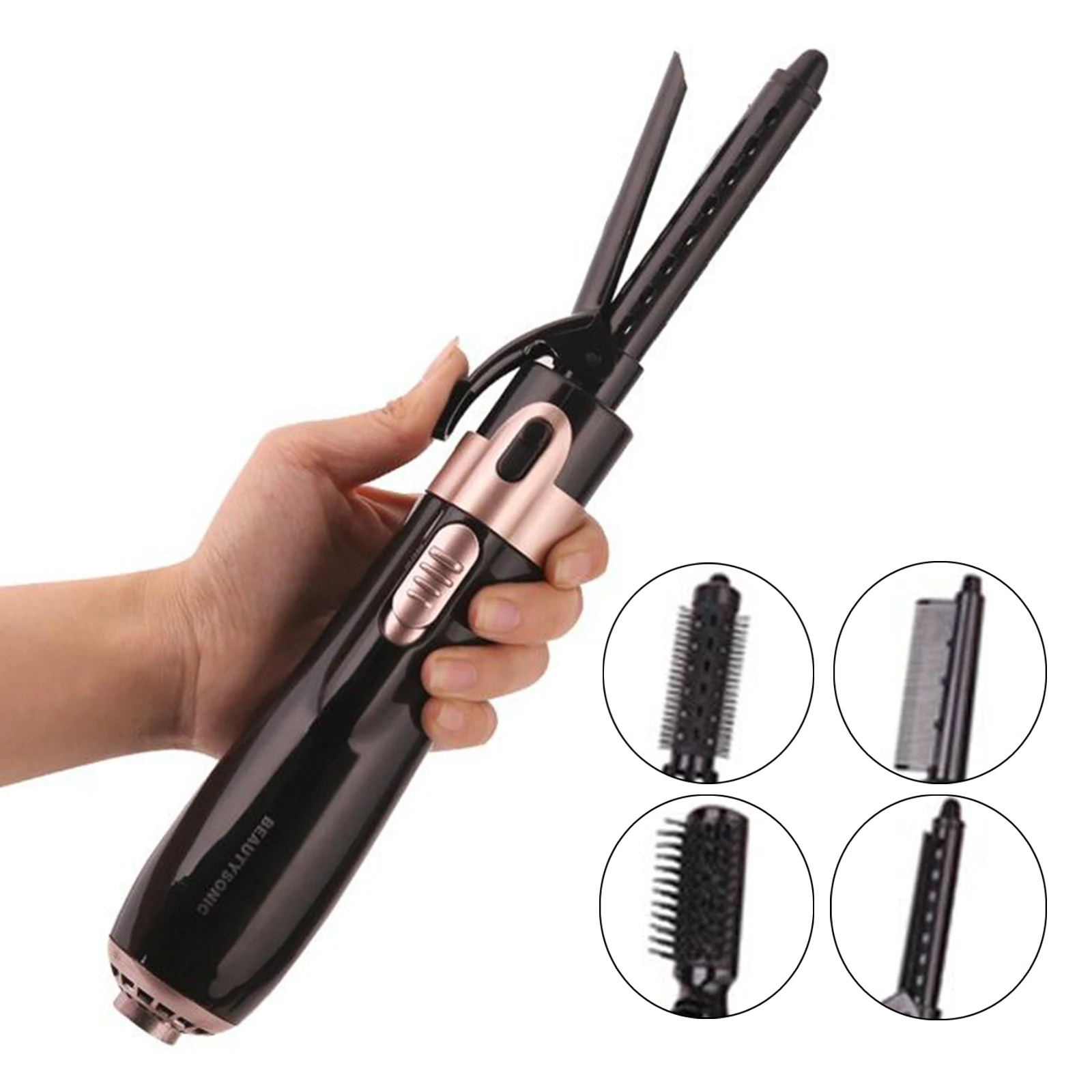 

4 in 1 Hair Dryer Brush Hot Air Comb Multifunction Hair Curler Straightener Hair Dryer