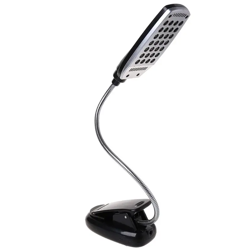 Flexible USB/Battery Powered Led Desk Lamp 28 LED Bulbs Reading Light Clip-on Bed Table | Лампы и освещение