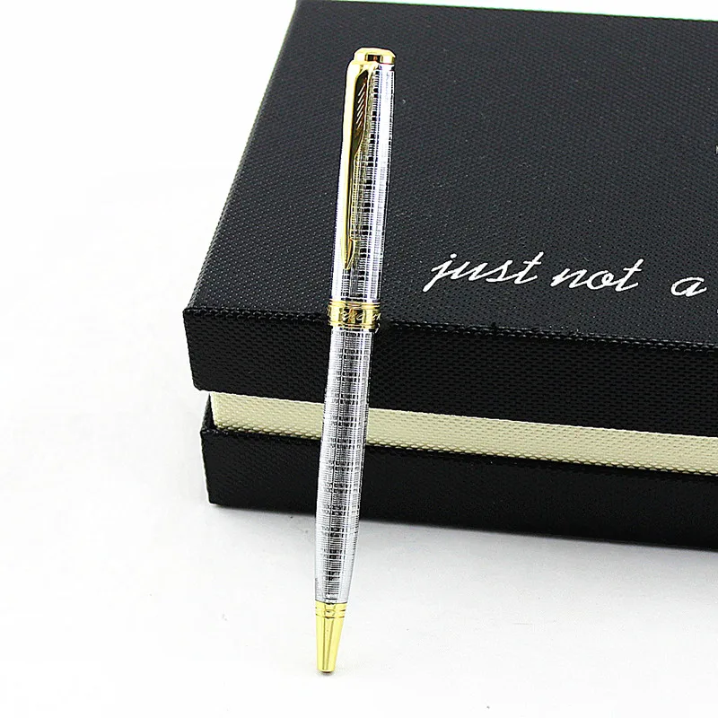 

Высокое качество Металлические чернила подарочная ручка из нержавеющей стали шариковая ручка Роскошная Серебряная Золотая шариковая ручк...