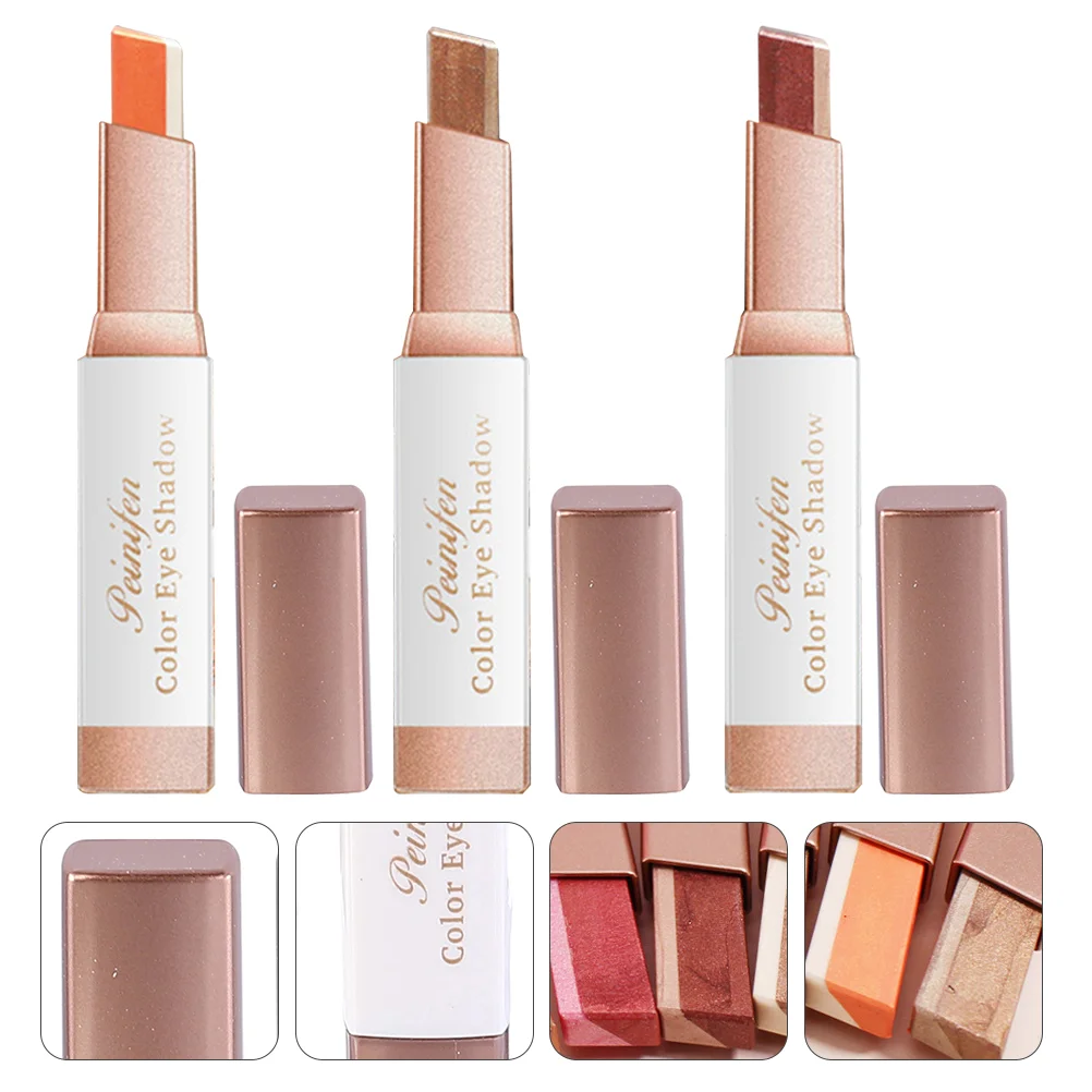 

3Pcs Makeup Eyeshadow Sticks Cosmetic Eyeshadow Applicator for Home Travel