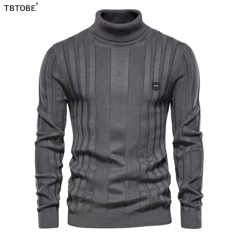 men sweater warm high-necked bow-knot luxury brand 2021 spring and autumn new cotton pullover anti-balloon long-sleeved top