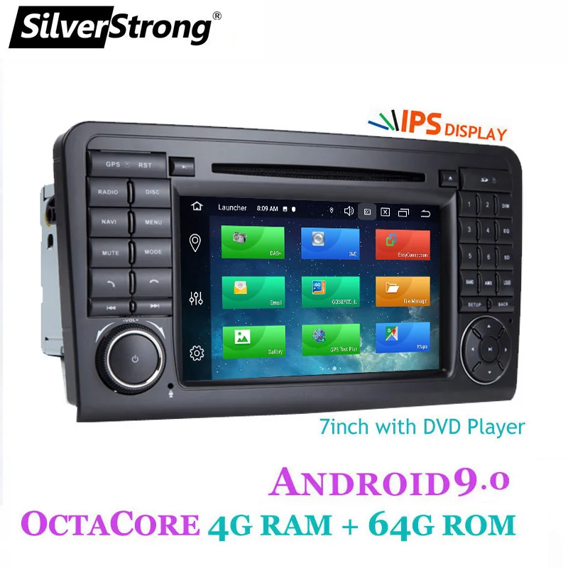 SilverStrong Android9.0 4G 64GB Автомобильный DVD для Mercedes Benz ML W164 GL 8 ядерный android автомобильный dvd аудио вариант 4 ядра 2G16G
