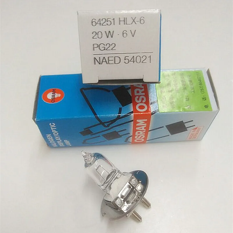 Для OSRAM HLX 64251 6V 20 Вт PG22 галогенная фото оптическая лампа XENOPHOT сделано в Германии ЕКА 50hrs OSRAM 64251 6V20W