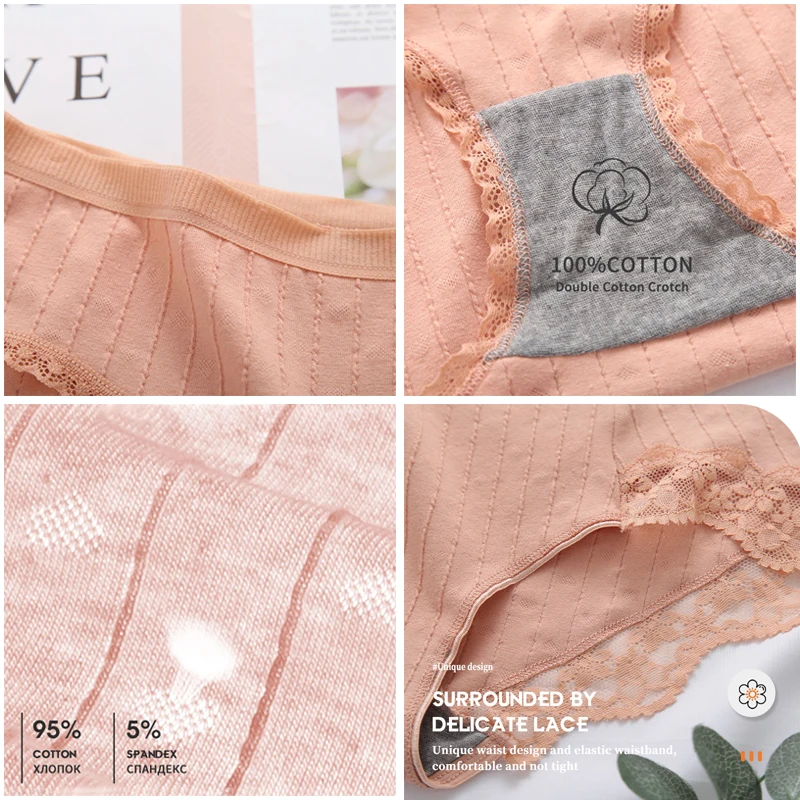 10 шт./компл. сексуальное женское хлопковое нижнее белье трусики женские