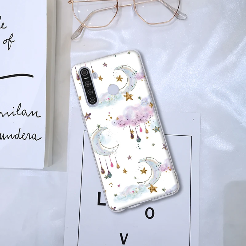 soft silicone transparent cute space star moon for oppo realme 5 6 x50 x2 pro phone case for realme c3 x3 xt c11 6i x back cover free global shipping