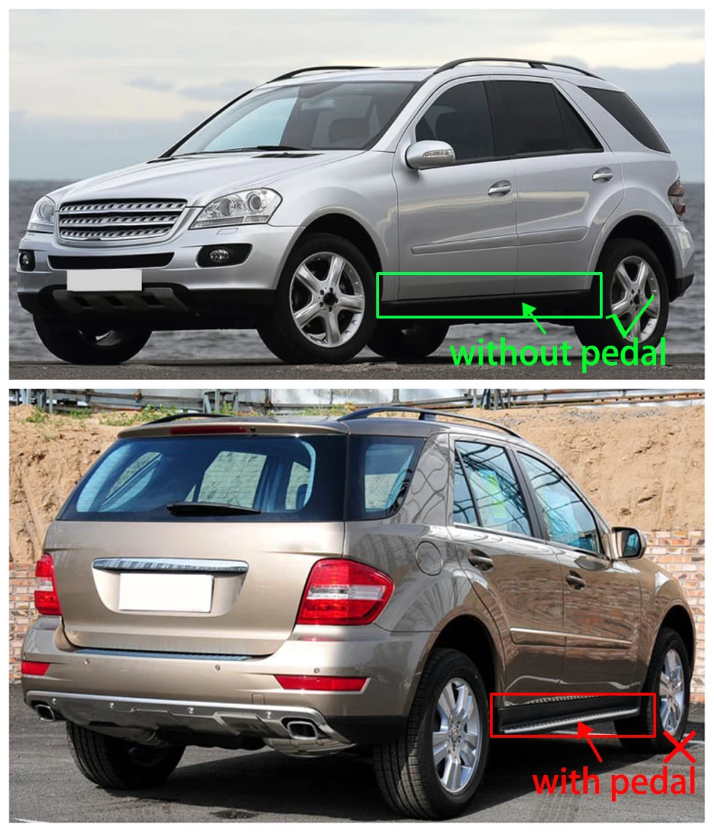 Для Benz ML-class W164 W166 Брызговики benz ML350 ML400 Брызговики автомобильные аксессуары авто Стайлинг 2007 - Цвет: W164 (07-2011)