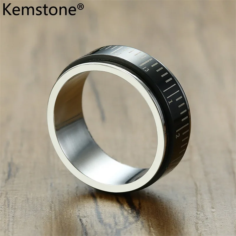 Kemstone креативные ювелирные изделия 8 мм нержавеющая сталь черная линейка