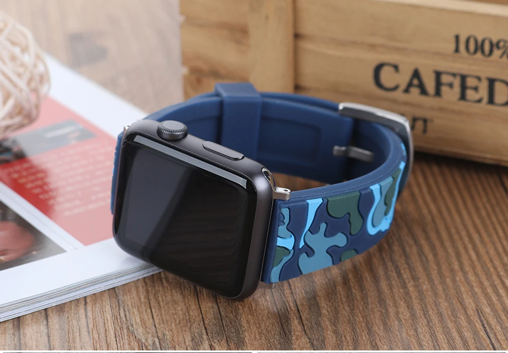 Мягкий силиконовый спортивный ремешок для Apple Watch серии 1 2 3 38 мм 42 мм ремешок для часов Ремешок для 40 мм 44 мм iWatch 4 аксессуары для браслетов