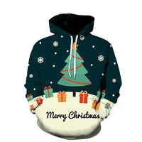 fashion new outdoor street cute christmas tree hoodie womens autumn and winter womens hoodie clothing
