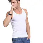 Майка мужская без рукавов, базовая одежда для спортзала, майка для бодибилдинга и фитнеса, однотонная тонкая нательная рубашка, 3 цвета