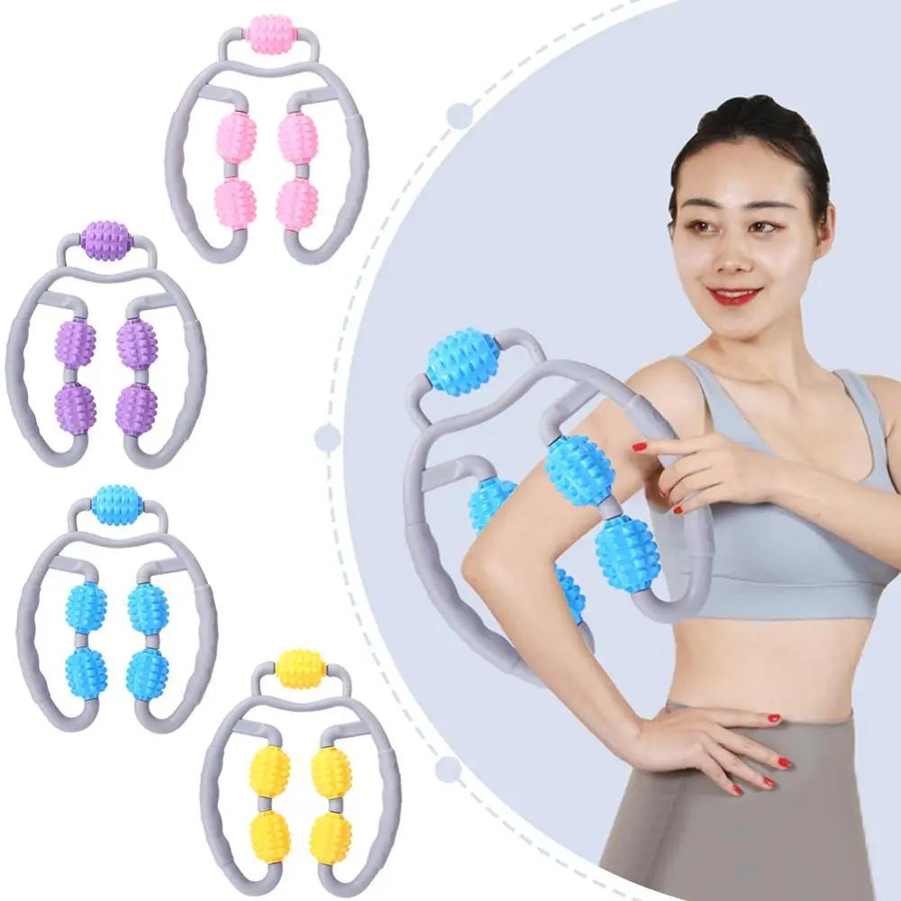 

Slimming Roller Ring 5 Wheels Foam Shaft Roller Muscle Relaxer Body Ring Hand Lean Leg Massage Arms Neck Waist Fitness Equipment