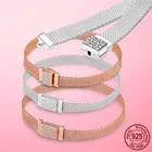 Женский браслет из серебра 925 пробы, женский серебряный браслет с подвесками, оригинальный браслет, изящные украшения