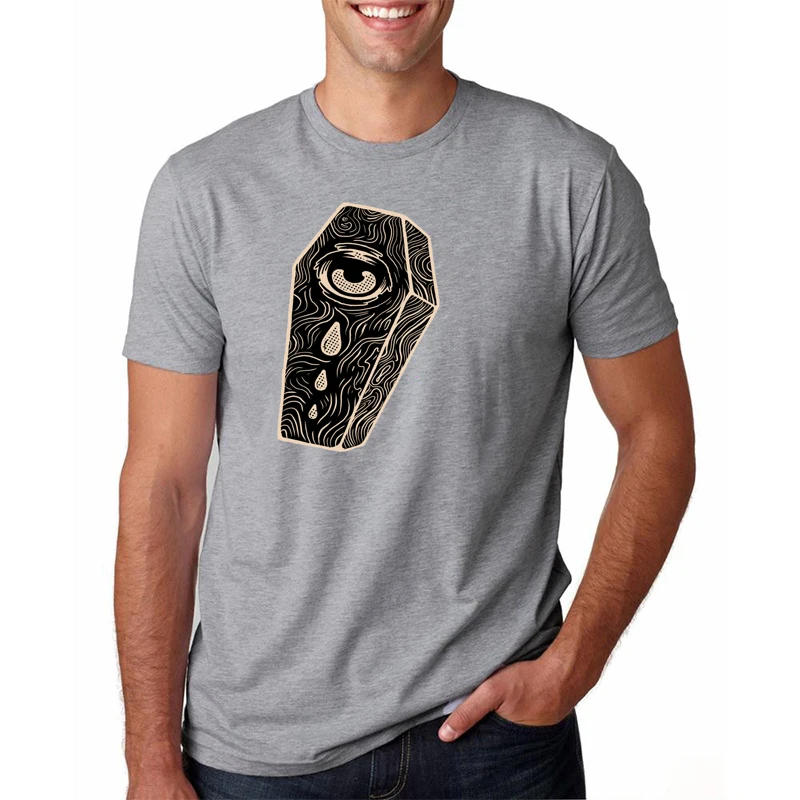 622810 Повседневная футболка с коротким рукавом мужская серая хлопковая крутая