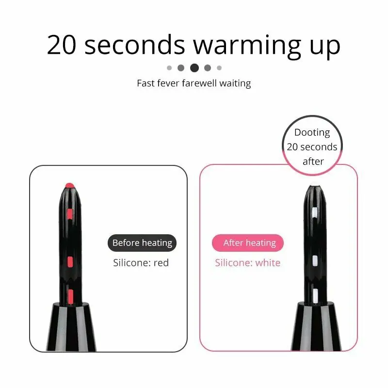 Портативная электрическая ручка для завивки ресниц с подогревом женщин