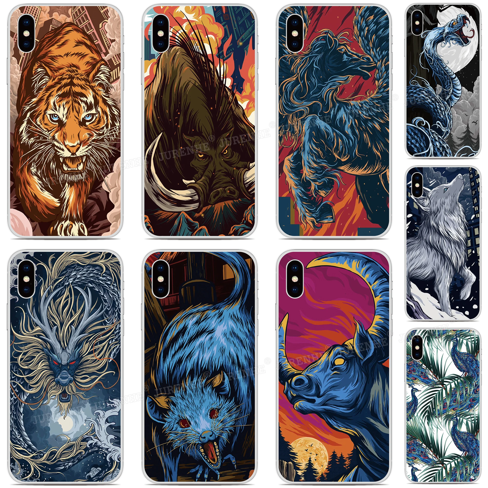 Printed 12 Zodiac Animal Cover For Vsmart Active 1 Plus Star 3 JOY 4 Live BQ Aquaris X2 X Pro U U2 Lite V VS Phone Case Fundas | Мобильные