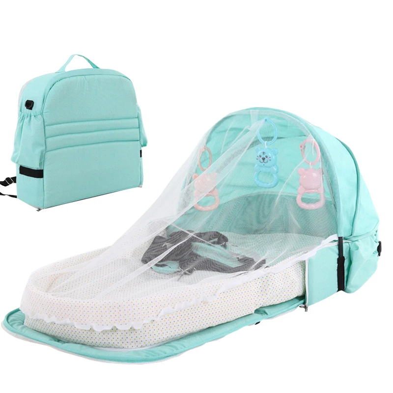 

Portable Bed 3pcs Foldable Baby Bed Travel Sun Protection Mosquito Net Breathable Infant Sleeping Basket For Dropshipper